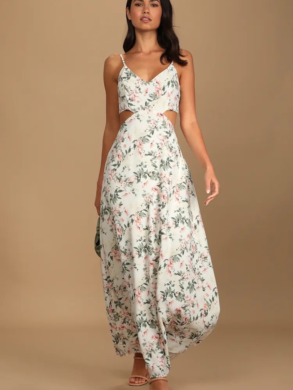 Floral Cutout Maxi Dress